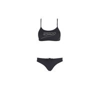 Speedo Endurance+ Logo Thin Strap Bikini Nero UK 36 Donna