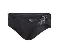 Speedo Boom Spl Brf Am, Costume da Bagno Uomo, (Nero/Grigio Ossido), 28" (IT 42)