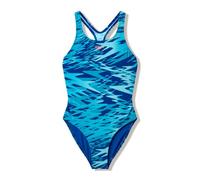 Speedo Costume da Bagno da Bambina Hyperboom Print Medalist, Night Watch/Hyper Teal, 8