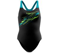 Speedo Costume da bagno da donna Medley Logo Medalist Costume da bagno copricostume, Nero, 32