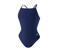 Speedo - Costume da Gara Endurance + Solido Flyback Training Tuta, Donna, 819016-434, New Navy, 36