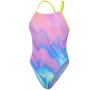 Speedo costume donna allover digital tie back - onde pastello S - UK32