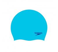 Speedo plain moulded silicone turquoise junior swim cap
