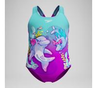 Speedo Digital Printed Swimsuit Infant Costume da bagno intero da bambina purple