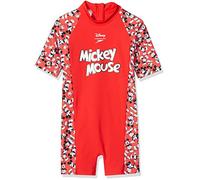 Speedo Disney Mickey Mouse Costume all-in-One, Unisex Bambini, Rosso Fiamma/Nero/Bianco, XL
