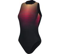 Speedo Donna Digital Placement Hydrasuit Costume intero, Nero/Magenta/Papaya Punch, 28