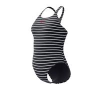 Speedo Donna Endurance+ Printed Medalist Swimsuit | One Piece Swiming Costume | Swim Training, Anthracite, 38