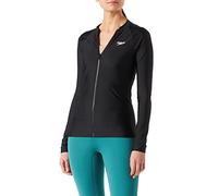 Speedo Donna Full Zip Long Sleeve Sun Protection Rash Top Rash Top, Nero/Bianco, XS