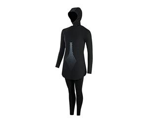 Speedo Donna HydroPro Modest 2 Piece Full Cover Costume intero, Nero, 40