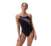 Speedo Donna Medley Logo One Piece Swimsuit | ClaSics | Medalist Style, Bright Peach, 50