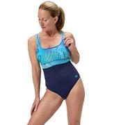 Speedo Donna Shaping Contour Eclipse Printed One Piece Swimsuit | Shapewear | Beach And Holiday Swimwear, Turquoise Gem, 48