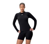 Speedo End+ Long Sleeve Top Rash da Nuoto per Donna, Nero, XXL