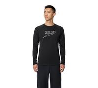 Speedo End+ Long Sleeve Top Rash Gaurd da Nuoto per Uomo, Nero, XL