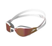 Occhialini Speedo Fastskin Hyper Elite bianco con lenti a specchio rosa