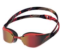 Speedo Fastskin Hyper Elite - Occhialini da nuoto unisex per adulti, a specchio, colore rosso autunnale/fumo/cremisi, taglia unica