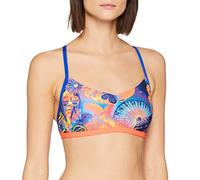 Speedo Hi Five Flash Ribbonback, Maglia Donna, Highfiveflash/Navy/Chroma Blue, Taglia 30