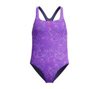 Speedo HyperBoom Allover Medalist Costume da Bagno per Bambina, Indigo Glow, 5-6 Anni
