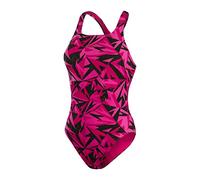 Speedo Hyperboom Allover Medalist Costume intero Donna, Nero/Electric Rosa/Ecstatic Rosa, 28