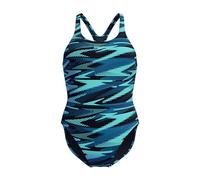 Speedo Hyperboom Allover Medalist Swimsuit |Quick Drying | Fitness | Chlorine Resistant Costume da Bagno per Donna, Dark Teal, 38