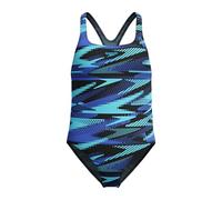 Speedo Hyperboom Allover Medalist Swimsuit |Quick Drying | Fitness | Chlorine Resistant Costume da Bagno per Bambina, Cobalt Pop, 9 années-10 années