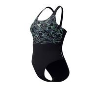 Speedo HyperBoom Placement Muscleback Costume da Bagno per Donna, Alfalfa Green, 32