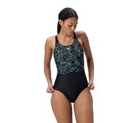 Speedo HyperBoom Placement Muscleback Costume da Bagno per Donna, Alfalfa Green, 36