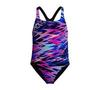 Speedo Hyperboom Print Medalist One Piece Costume da Bagno per Bambina, Blu, 16 Anni