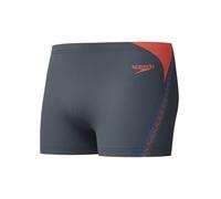 Speedo Hyperboom Splice Aquashort per Uomo, Grey Lead e Neon Coral, 28