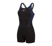 Speedo HyperBoom Splice Costume da Bagno per Donna, Nero/Blu, 38