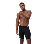 Speedo Hyperboom Splice Jammer Swimming Trunks | Quick Drying | Training | Fitness | Chlorine Resistant Jammer per Uomo, Black/Hyper Yellow, 32