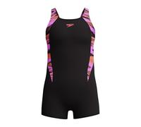 Speedo Hyperboom Splice Legsuit | Chlorine Resistant | Quick Drying | Stretch Fabric | Comfort Fit | 1 Piece Costume da Bagno per Bambina, Coral Sands, 7 années-8 années