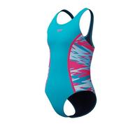 Speedo Hyperboom Splice Muscleback One Piece Costume da Bagno per Bambina, Mayan Blu, 10 Anni