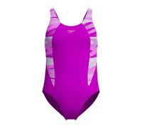 Speedo HyperBoom Splice Muscleback Swimsuit | Swim Training |Chlorine Resistant | Quick Drying | Stretch Fabric | Comfort Fit | 1 Piece Costume da Bagno per Bambina, Diva, 15 années-16 années