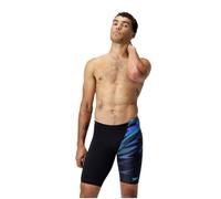 Speedo Hyperboom V-Cut Jammer | Quick Drying | Training | Fitness | Chlorine Resistant Jammer per Uomo, Black/Cobalt Pop, 32