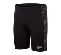 Speedo Jammer Hyperboom Panel, Allenamento di Nuoto, Fitness, Resistenza al Cloro Jammer per Uomo, Nero/Grigio Antracite/Bianco, 40