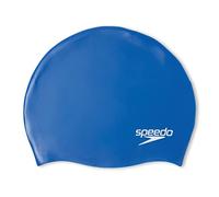 Speedo Junior Plain Moulded Silicone Swimming Cap | Dry Hair | Kids Swim, Blue, One Size