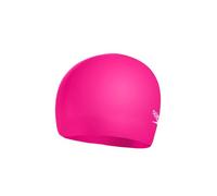 Speedo Junior Plain Moulded Silicone Swimming Cap | Dry Hair | Kids Swim, Pink/Pink, One Size