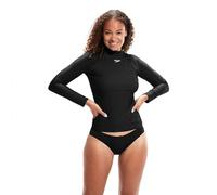 Speedo Long Sleeve Maglia Rash per Donna, Nero, 34