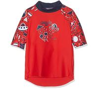 Speedo Maglia Ragazzi, Neonwhizz Risk Red/Navy, 5 anni