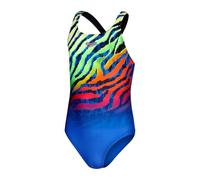 Speedo Medalist - Costume da bagno da bambina con stampa digitale, resistente