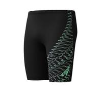 Speedo Medley Logo Jammer da Nuoto per Uomo, Black e Alfalfa Green, 28