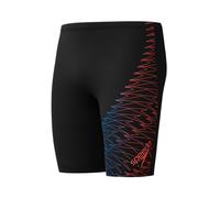 Speedo Medley Logo Jammer da Nuoto per Uomo, Black/Neon Coral, 38