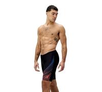Speedo Medley Logo Jammer da Nuoto per Uomo, Black/Neon Coral, 38