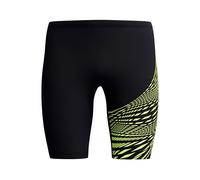 Speedo Medley Logo Jammer per Uomo, Black/Hyper Yellow, 38