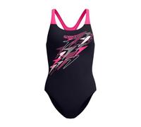 Speedo Medley Logo Medalist One Piece Costume da Bagno per Donna, Nero, 30