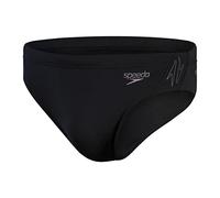 Speedo Men's Hyperboom Splice 7cm Swim Briefs | Speedos | Quick Drying | Training | Fitness | Chlorine Resistant, Black/Dove Grey, 34