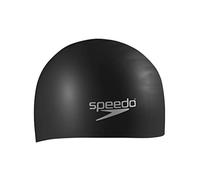 Speedo Neri, Cuffia da Nuoto in Silicone per Capelli Lunghi, Colore Nero, Taglia Unica Unisex, Black