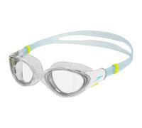 Speedo Women's Biofuse 2.0 SwiMing Goggles | Female Design | Patented Adjust Mechanism | Anti-fog | Anti-leak | Comfort Fit, Clear/White/Marine Blue, One Size