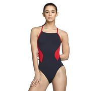 Speedo Costume intero Endurance+ Cross Back Team Colors Spark Nero/Rosso 36 Donna