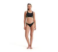 Speedo Placement 2 Piece Bikini Donna, Nero/Blu, 38